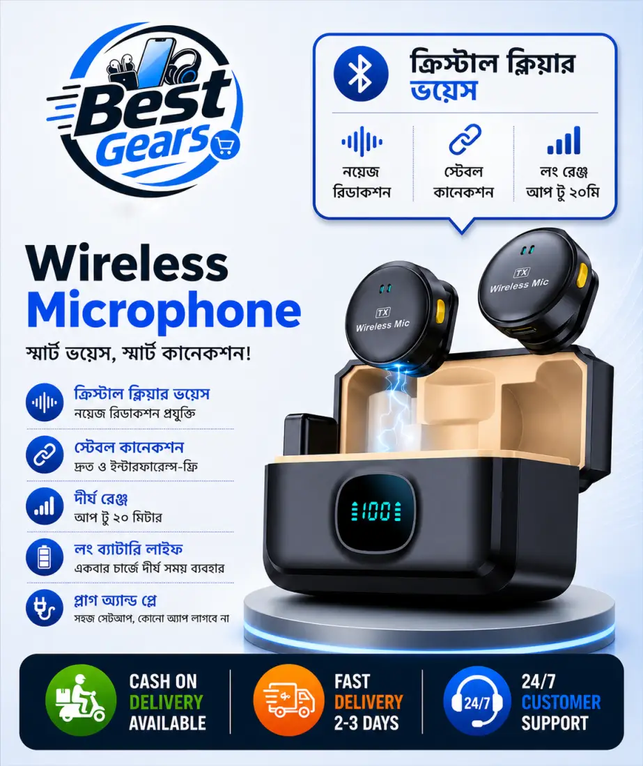 Q8 Wireless Microphone for Type-C Portable Dual Clip-On Mic with Clear Audio
