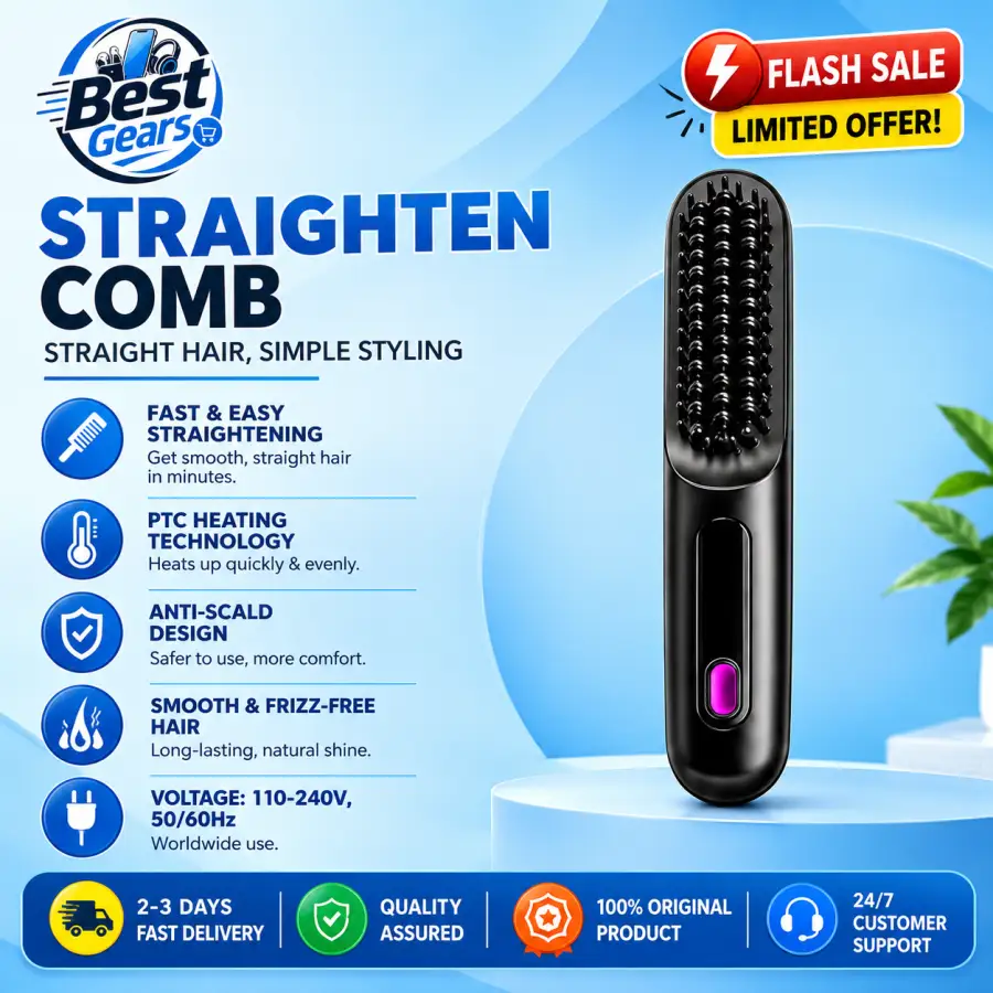 Rechargeable Wireless Hair Styler – Portable Cordless Straightening Tool for Daily Beauty Care