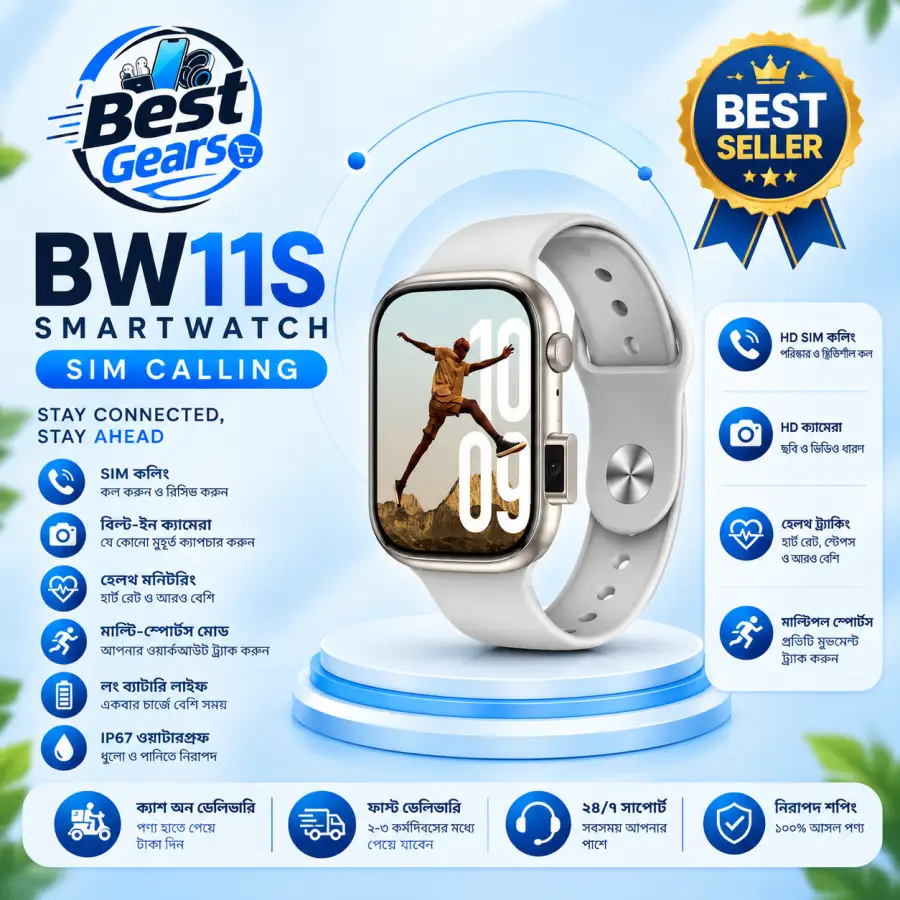 BW11S Touchscreen Wrist Watch – Modern Design for Everyday Lifestyle